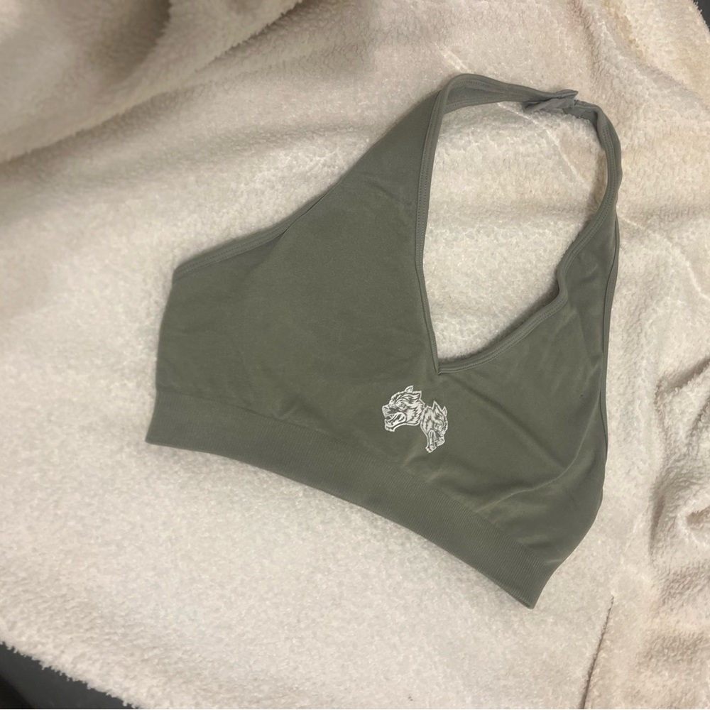 Darc Sport Green and White Racerback Bra